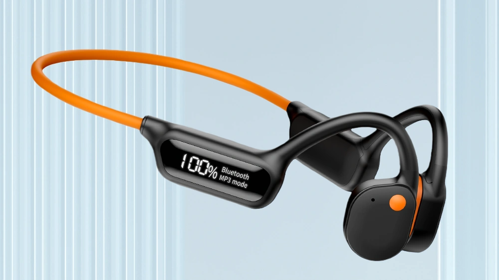 DOAHIG bone conduction headphone X10 black and orange colors