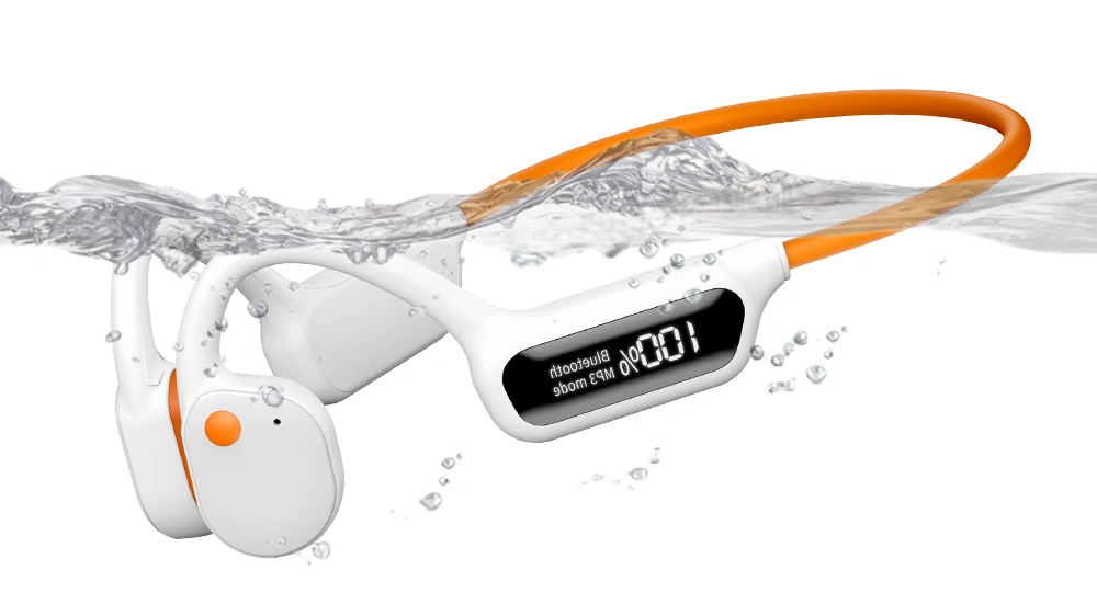 DOAHIG bone conduction headphone X10 White Orange works underwater